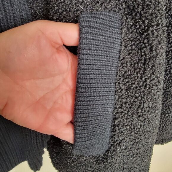 LIVI Lane Bryant Zip-Front Sherpa Sweater-Mix Pullover Sweater 26/28 - Picture 4 of 6